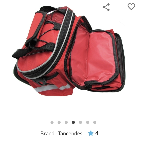 Tancendes Red Nylon Rear Bike Bag - Picture 12 of 13